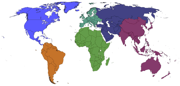 World Map for client selection